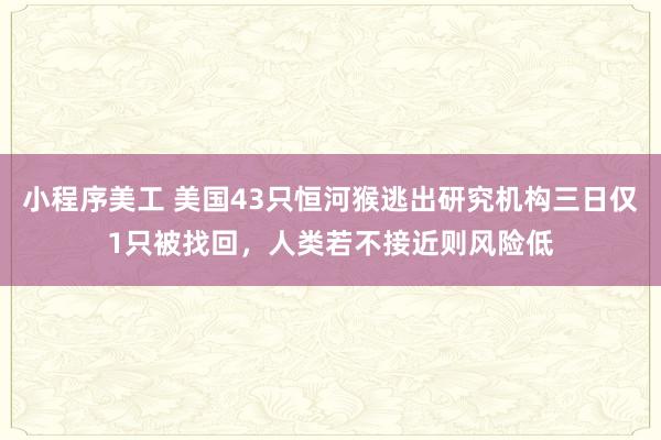 小程序美工 美国43只恒河猴逃出研究机构三日仅1只被找回，人类若不接近则风险低